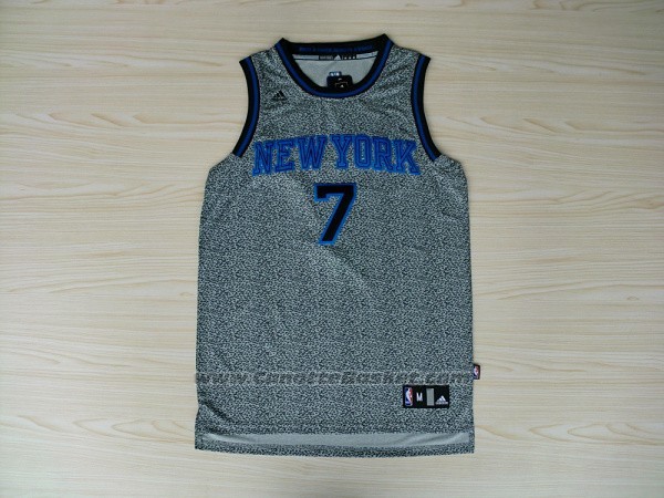 Maglia Moda Statico New York Knicks Carmelo Anthony #7 Grigio